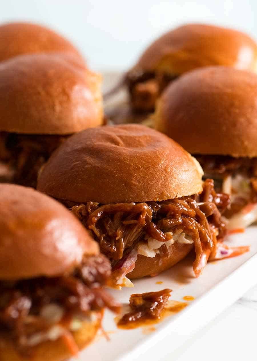 Oven-Baked BBQ Pulled Pork Sliders with Coleslaw