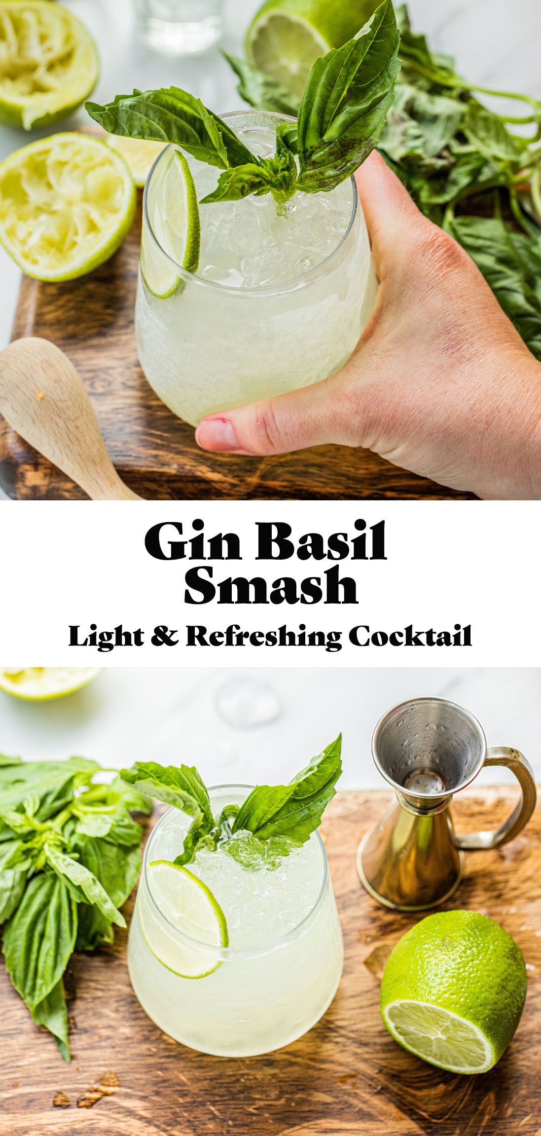 Ginger-Lime Basil Gin Smash