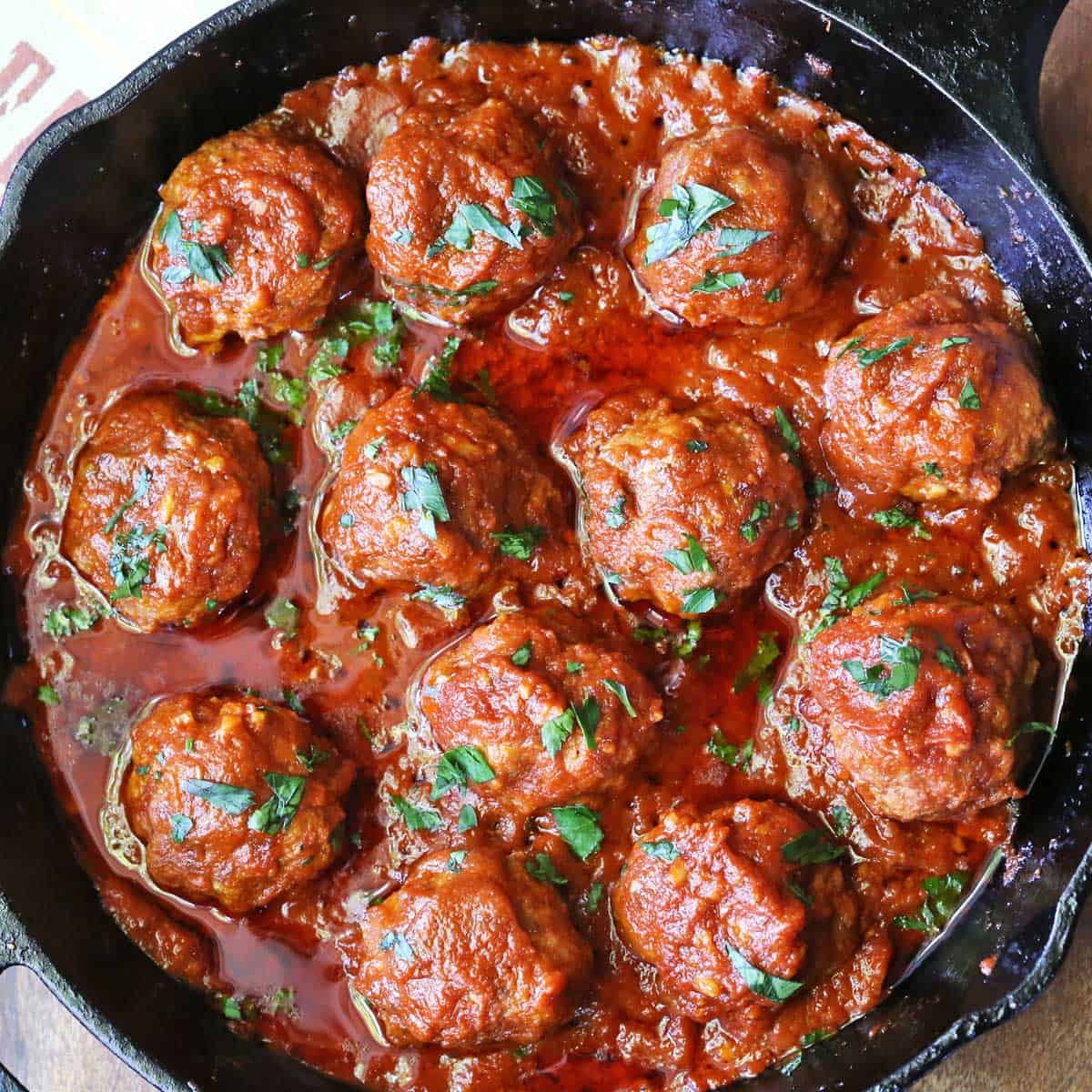 Cheese-Stuffed Keto Meatballs with Tomato-Basil Sauce