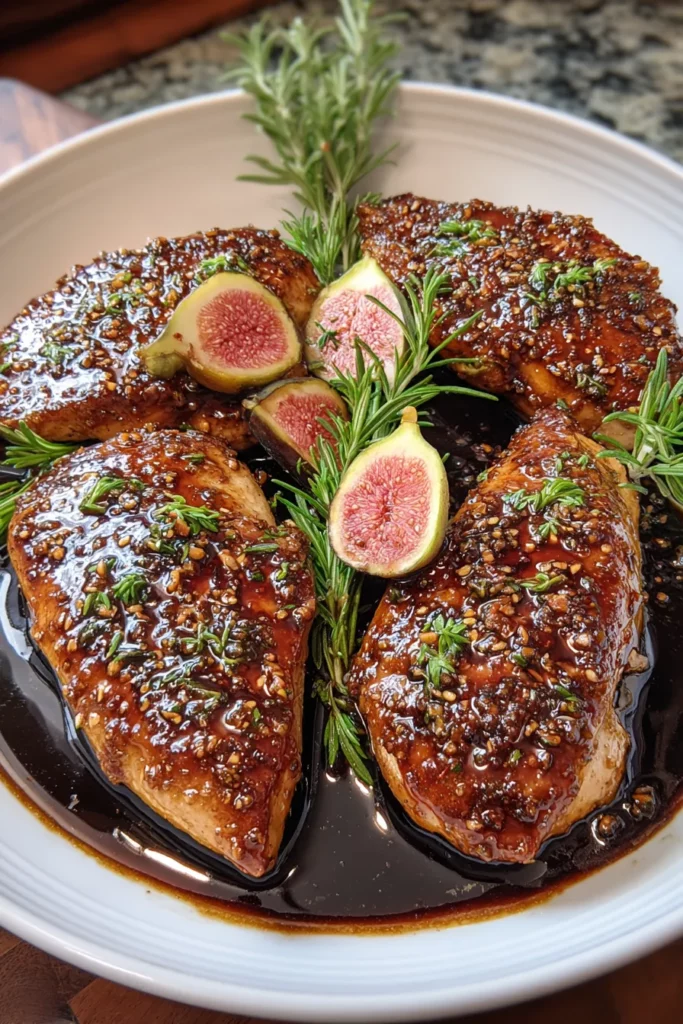 Pan-Roasted Chicken Thighs with Balsamic Fig Glaze