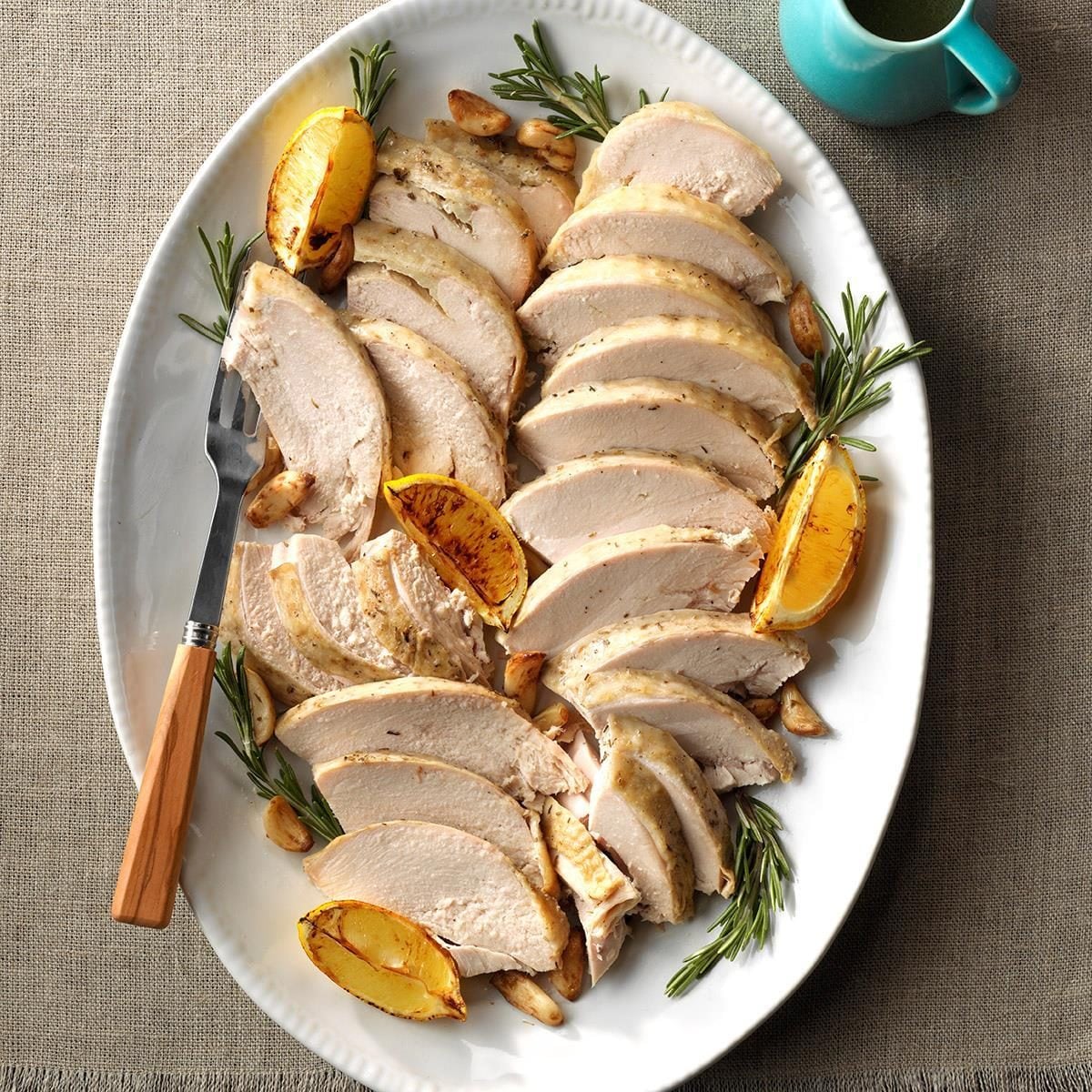 Pellet Smoked Turkey Breast with Citrus and Herb Brine