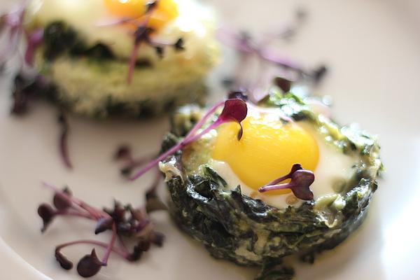 Sweet Potato and Spinach Stuffed Quail Eggs