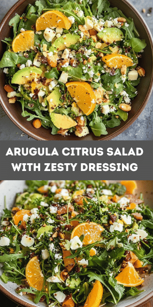 Arugula and Citrus Salad with Honey Vinaigrette