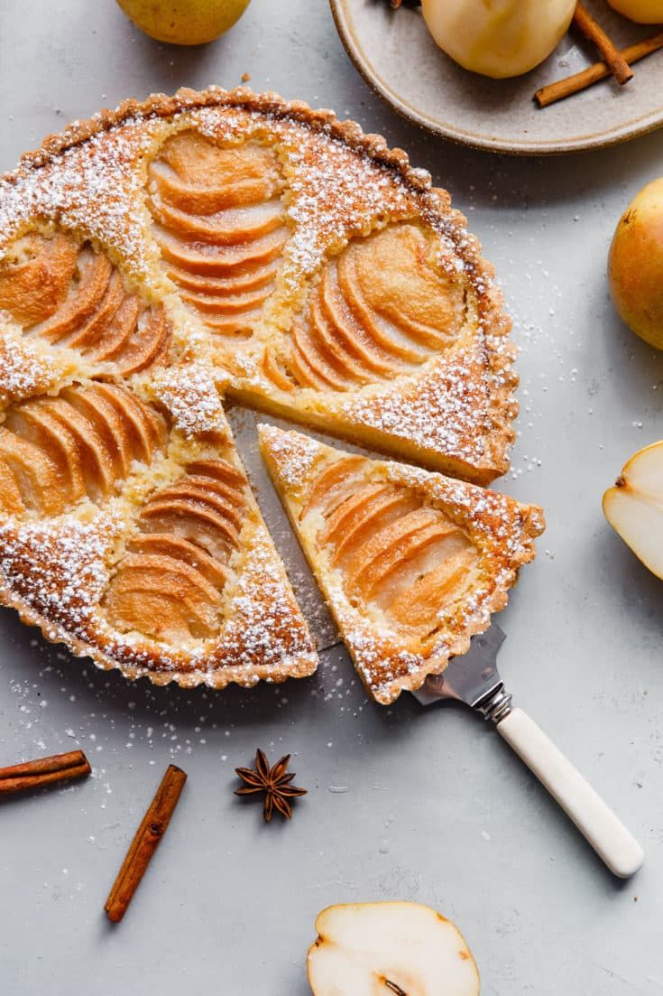 Oven-Roasted Pear and Almond Tart
