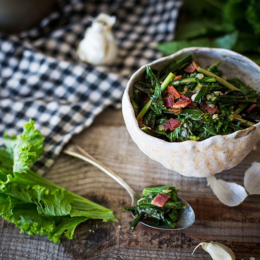Bitter Greens and Tomato Stew
