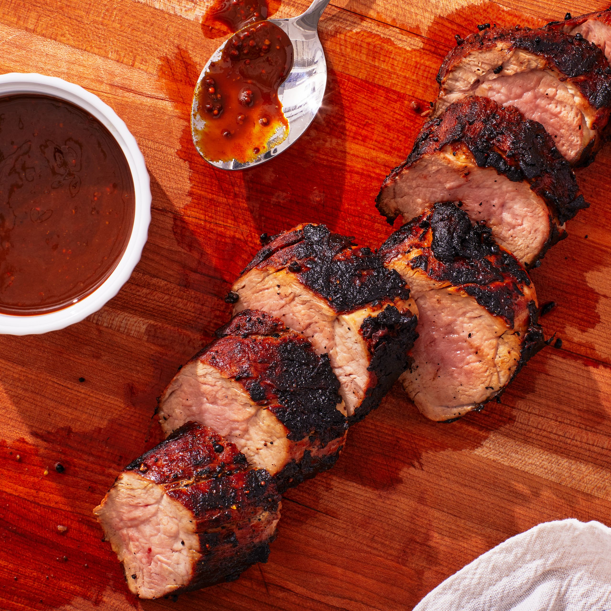 Caribbean Dark Rum-Glazed Grilled Pork Tenderloin
