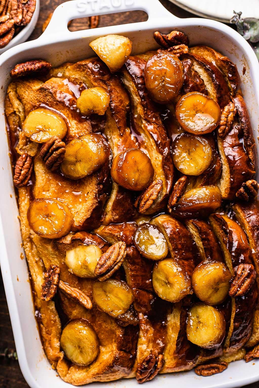 Rum-Soaked Banana Foster French Toast Bake