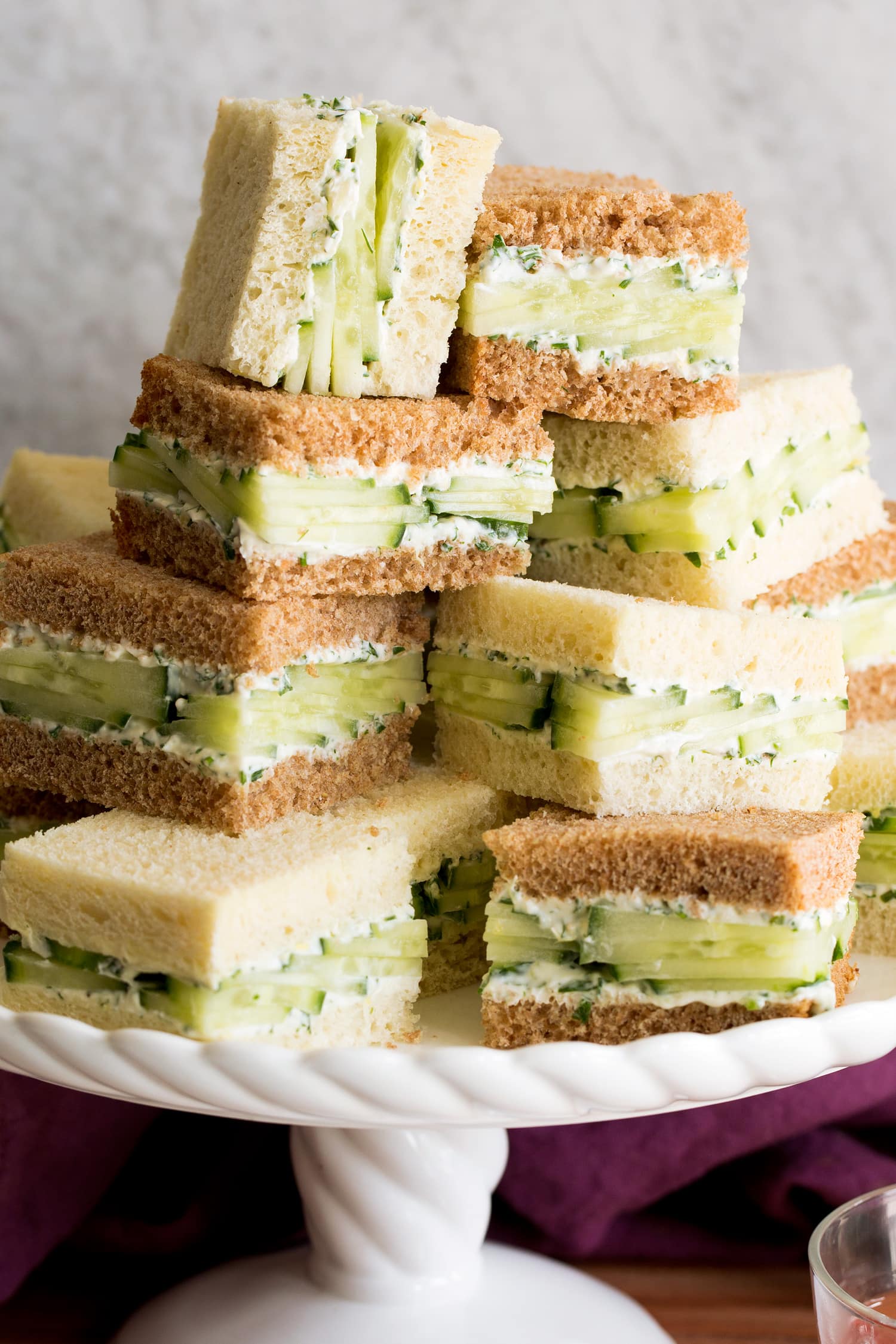 Quick Herb and Cheese Finger Sandwiches with Mustard Mayo