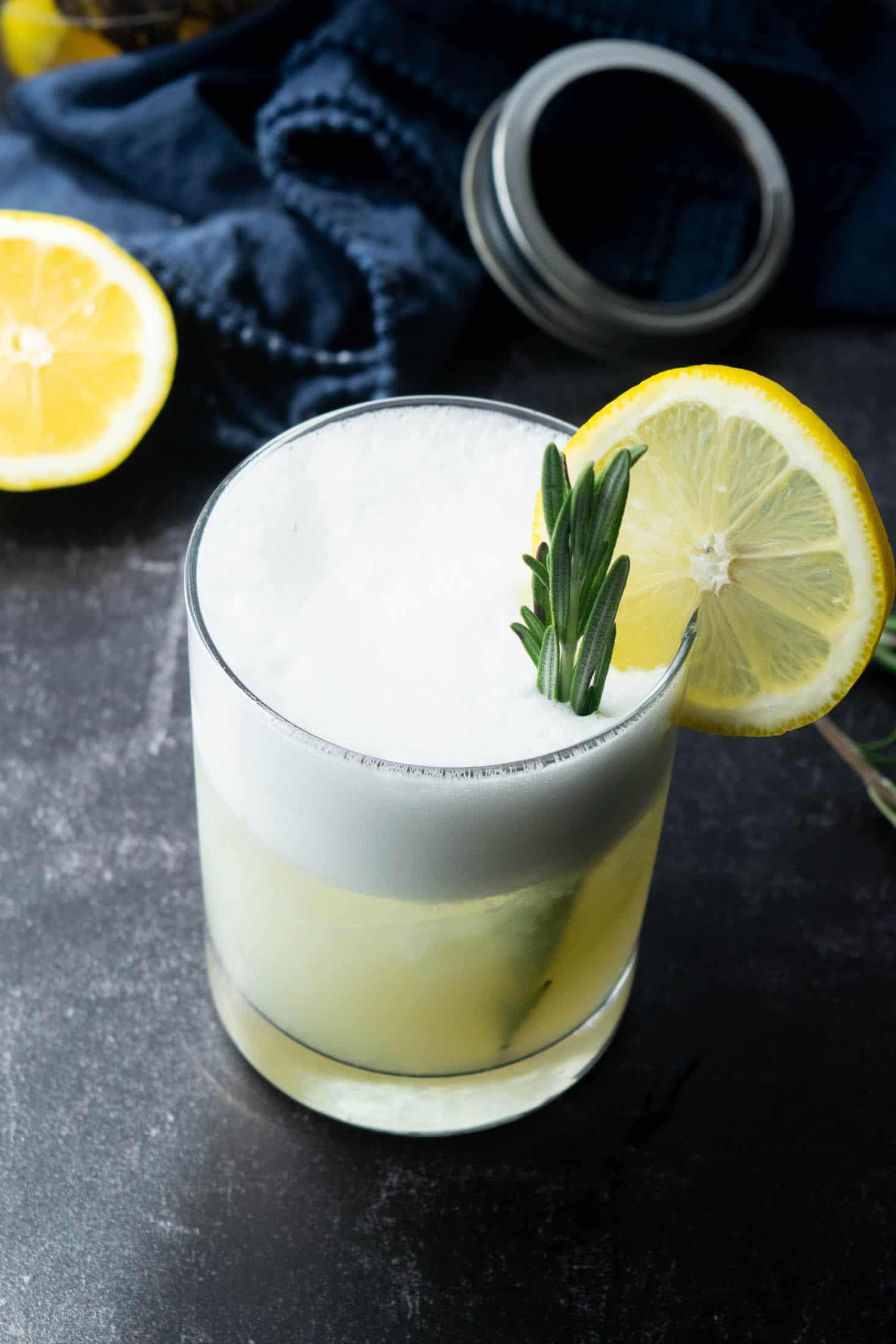 Herb-Infused Gin Fizz with Fresh Lemon and Thyme