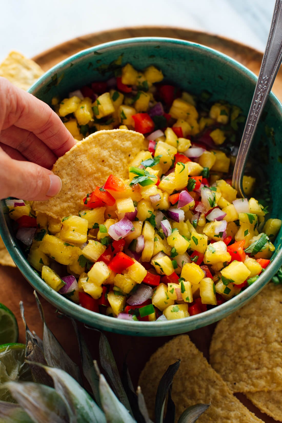 Spiced Rum Pineapple Mango Salsa