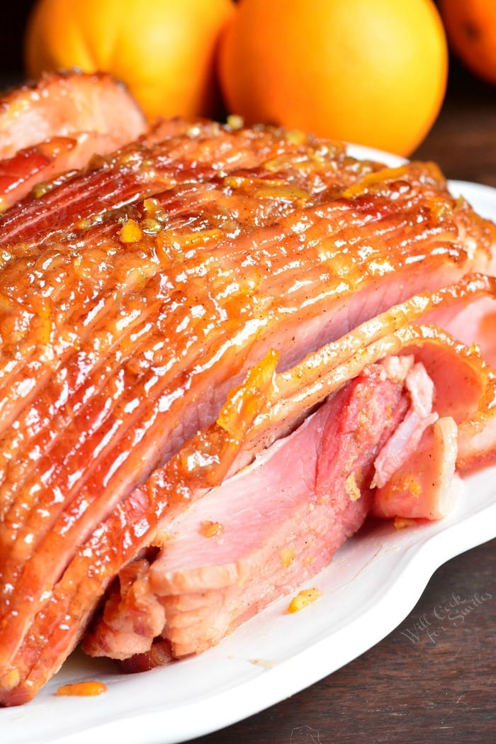 Honey-Glazed Ham with Orange-Ginger Reduction