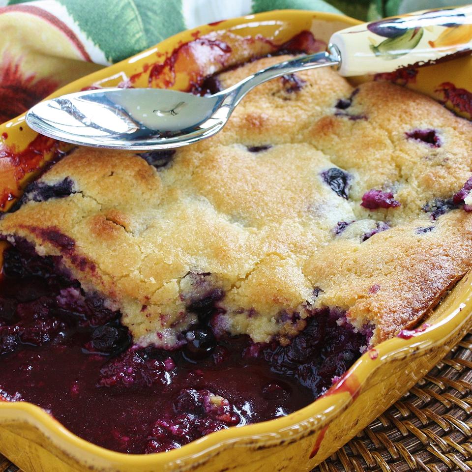 Oven-Baked Lemon Blueberry Cobbler