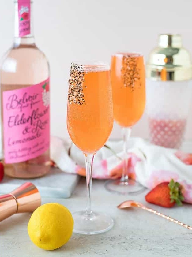 Sparkling Rose and Elderflower Cooler