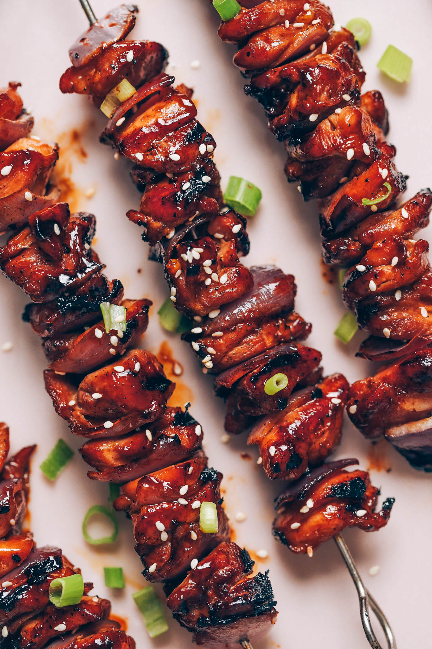 Grilled Beer-Marinated Chicken Skewers