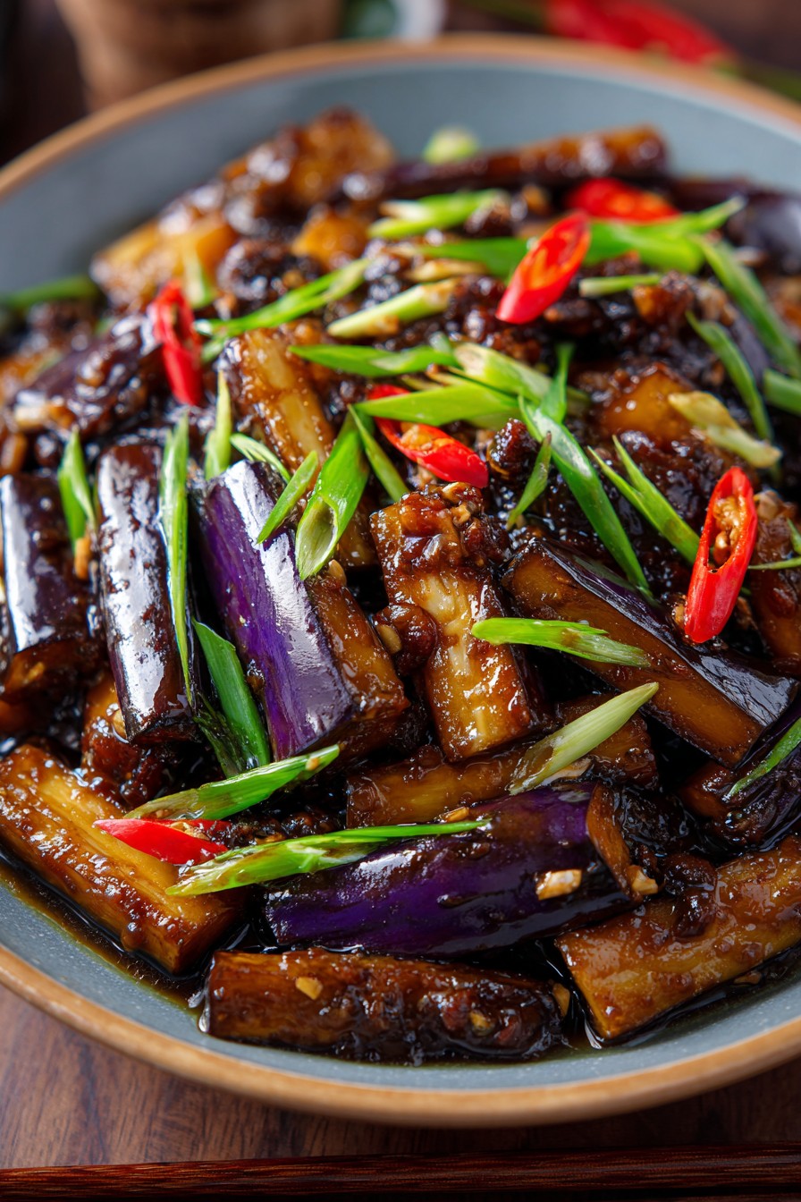 Taiwanese Sweet Soy Braised Eggplant