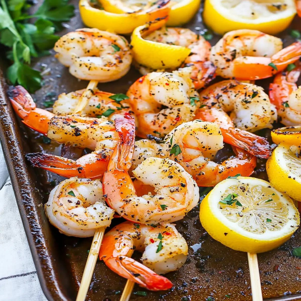 Zesty Grilled Lemon Pepper Shrimp Skewers