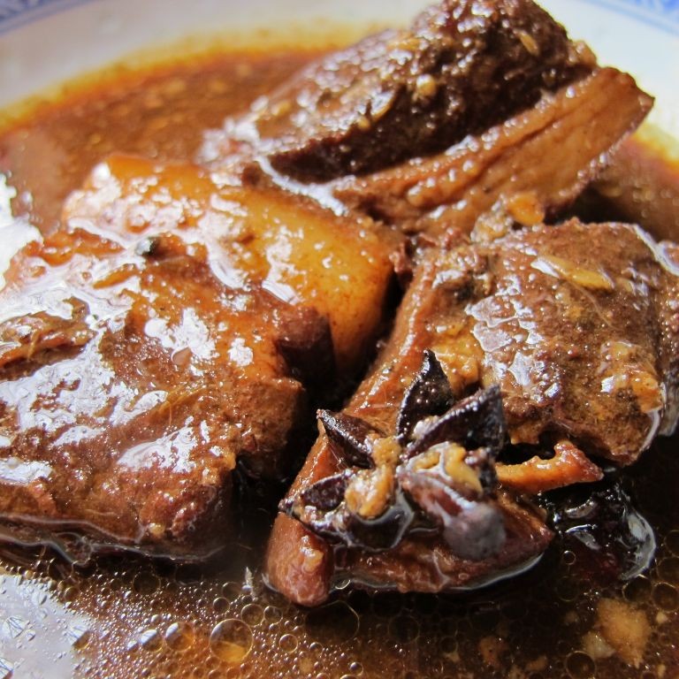 Soy-Braised Pork Belly with Star Anise and Brown Sugar