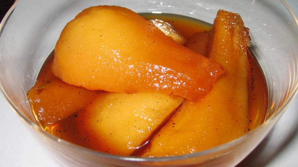 Star Anise-Spiced Poached Pears with Vanilla and Honey