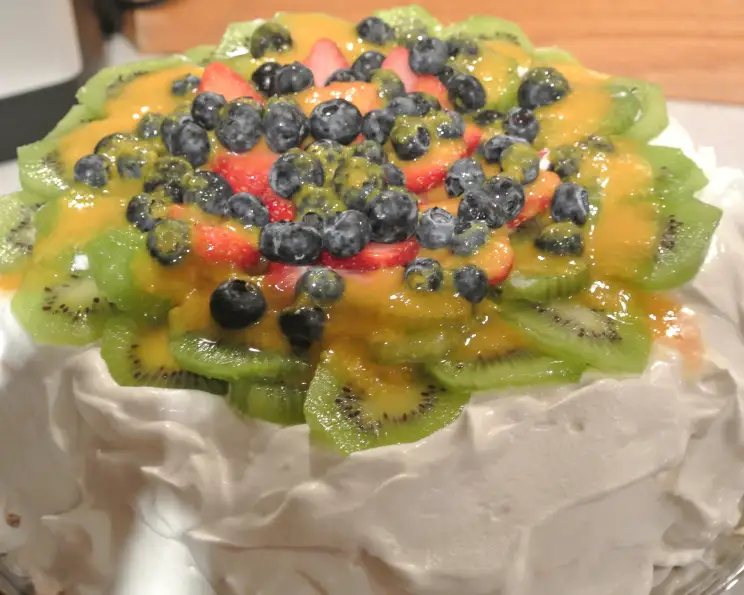 Bush Fruit Pavlova with Davidson Plum Sauce