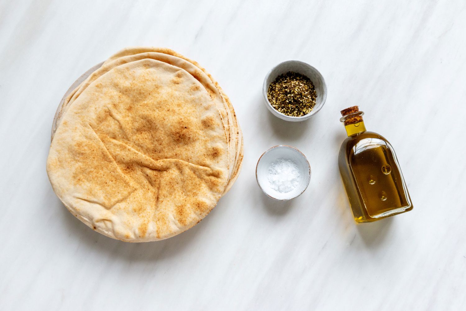 House-Stretched Pita with Za'atar and Olive Oil