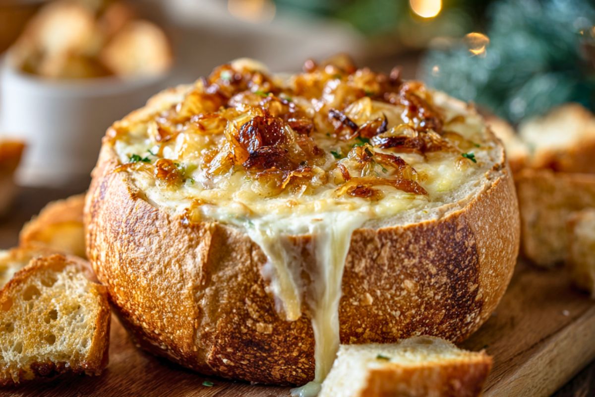 Stout Caramelised Onion Cob Loaf Dip