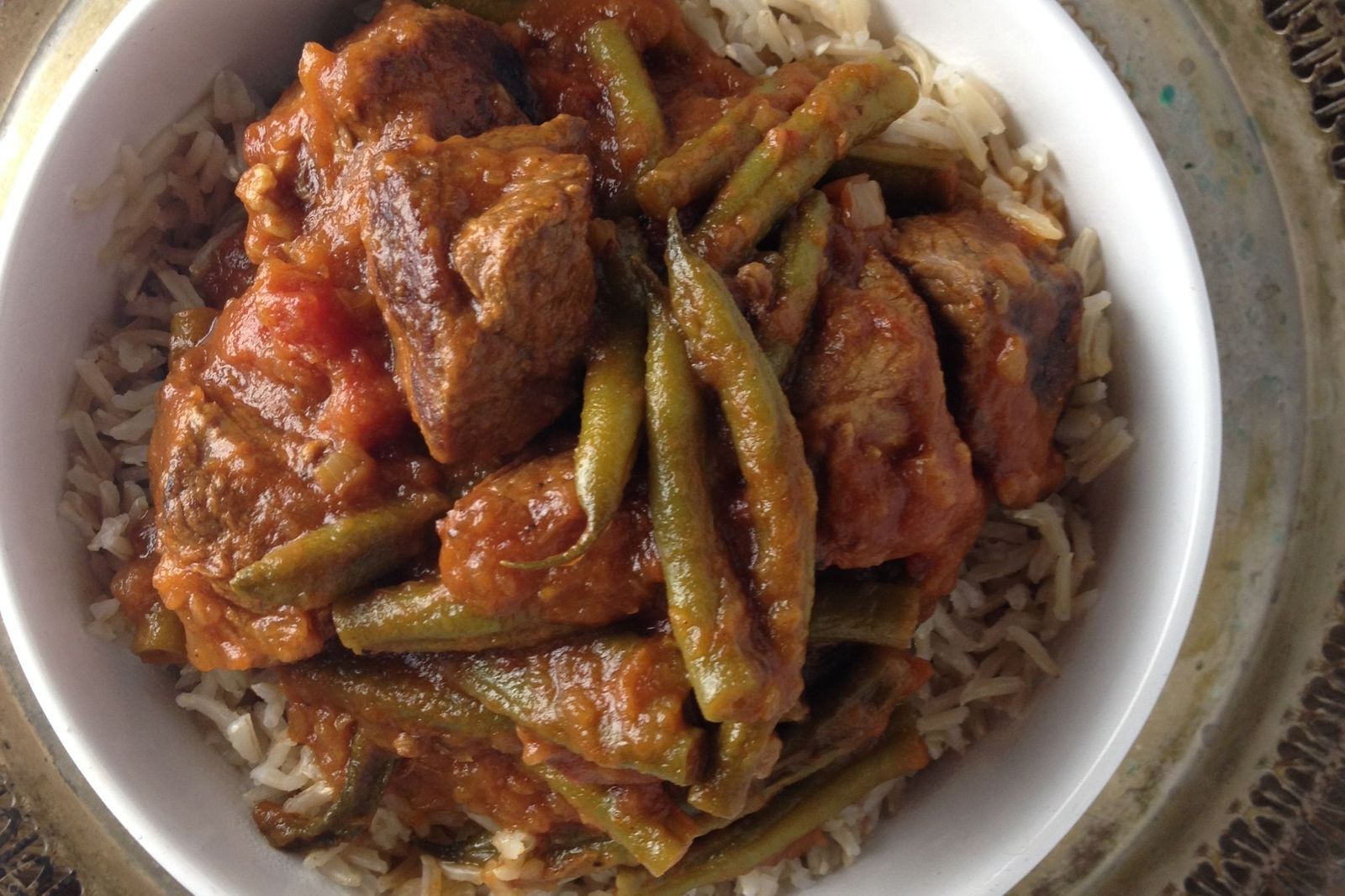 One-Pot Persian Beef and Green Bean Rice