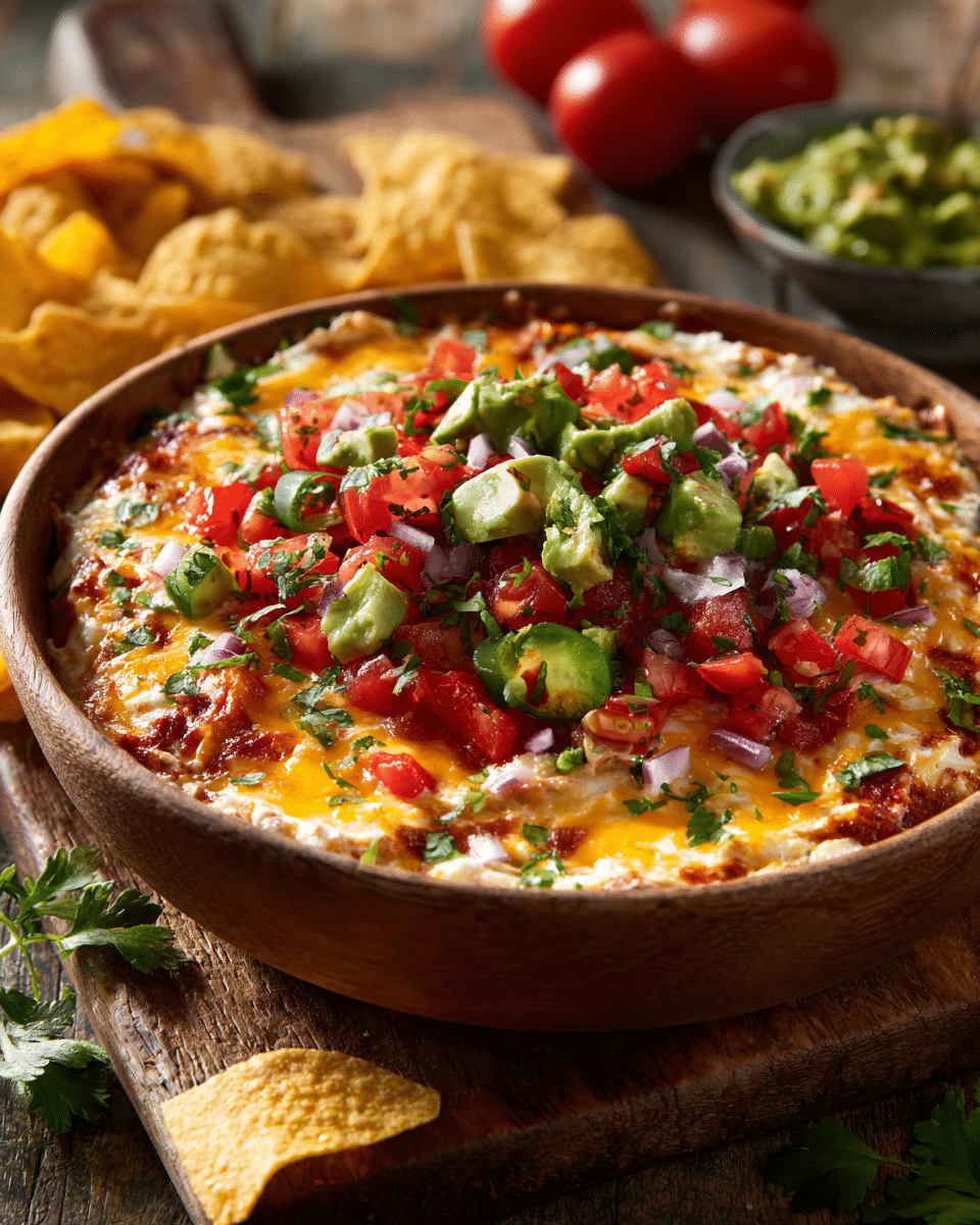 Tex-Mex Layered Avocado Dip with Taco Seasoning