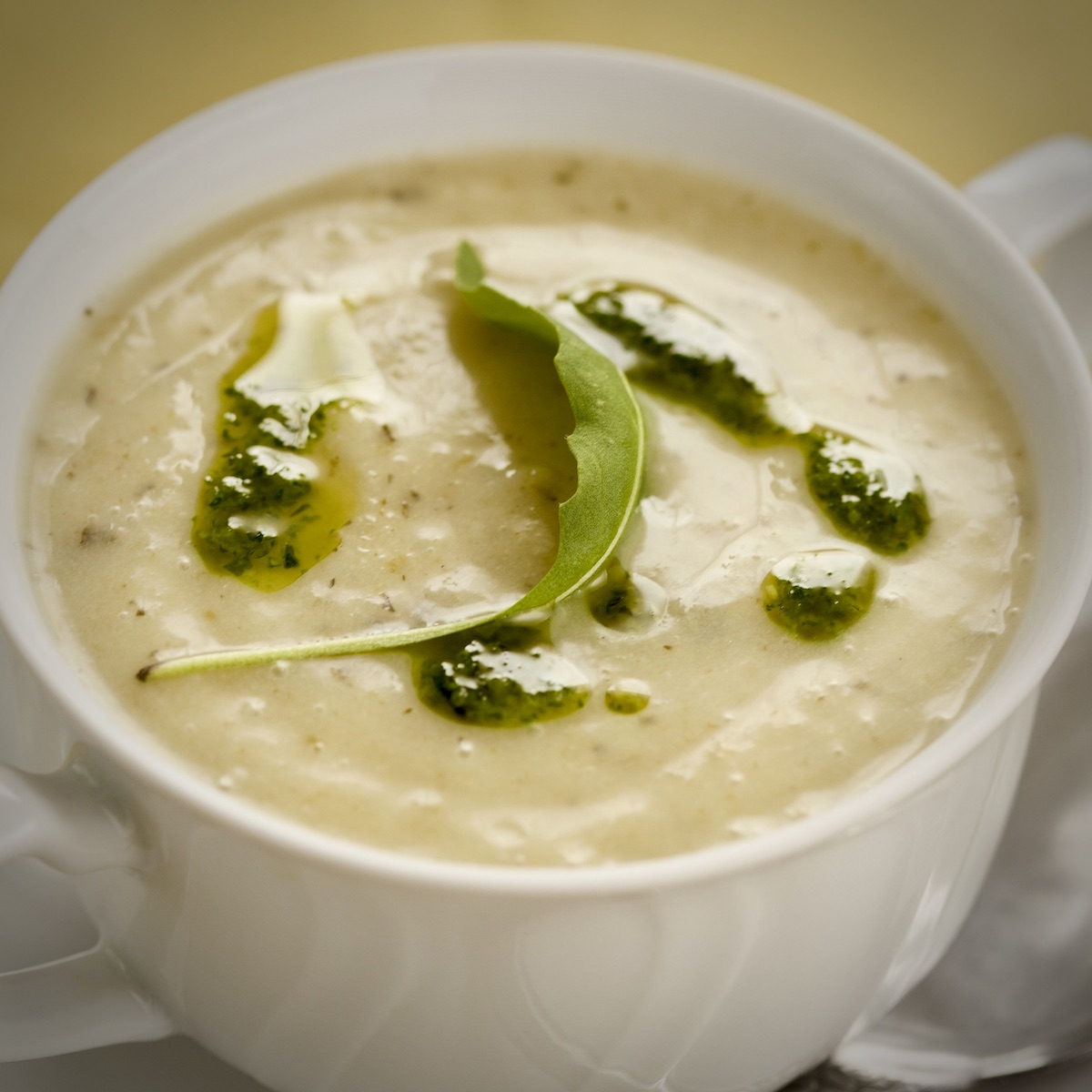 Chilled Sweet Potato and Leek Vichyssoise
