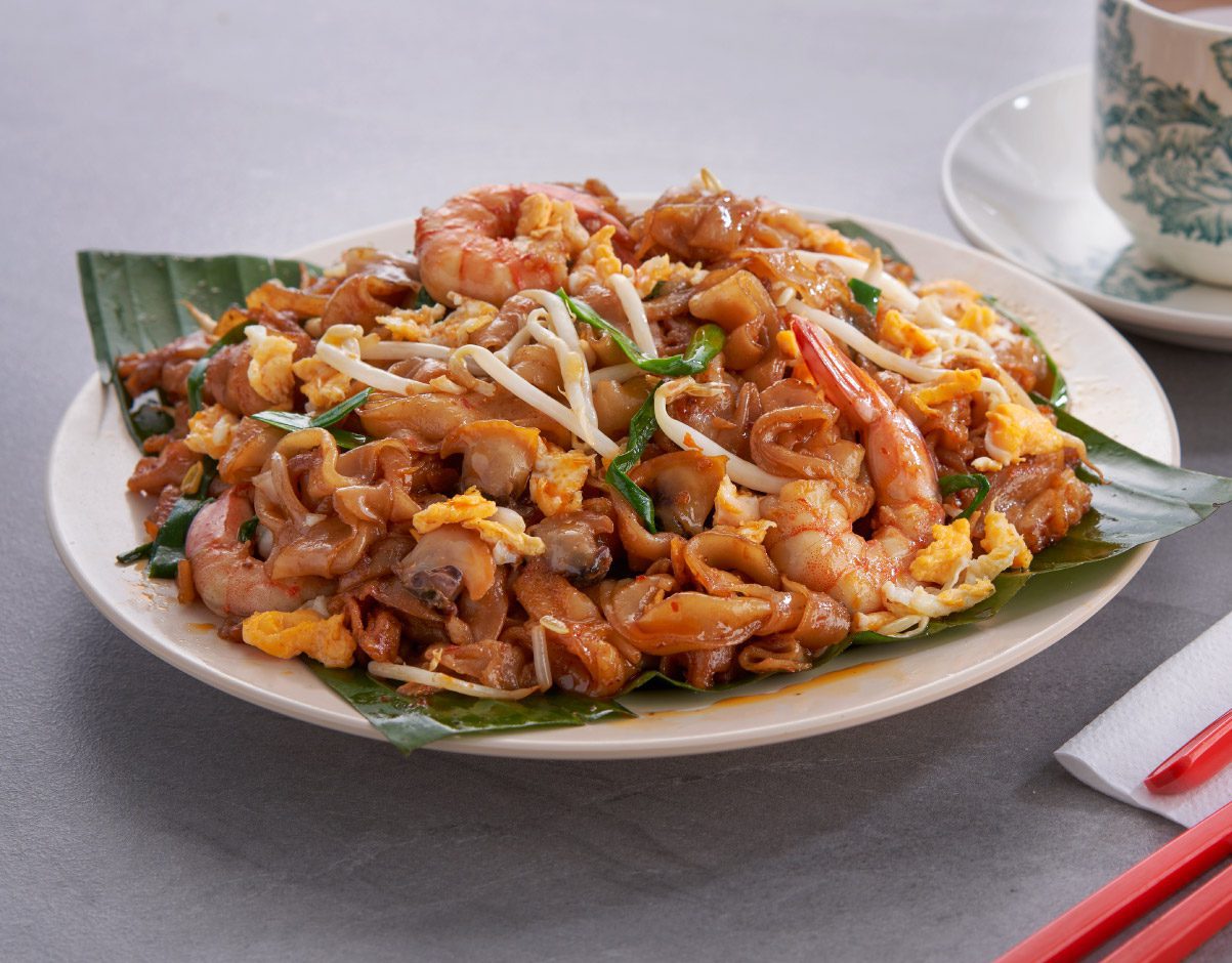 Spicy Malaysian Char Kway Teow Stir-Fried Rice Noodles