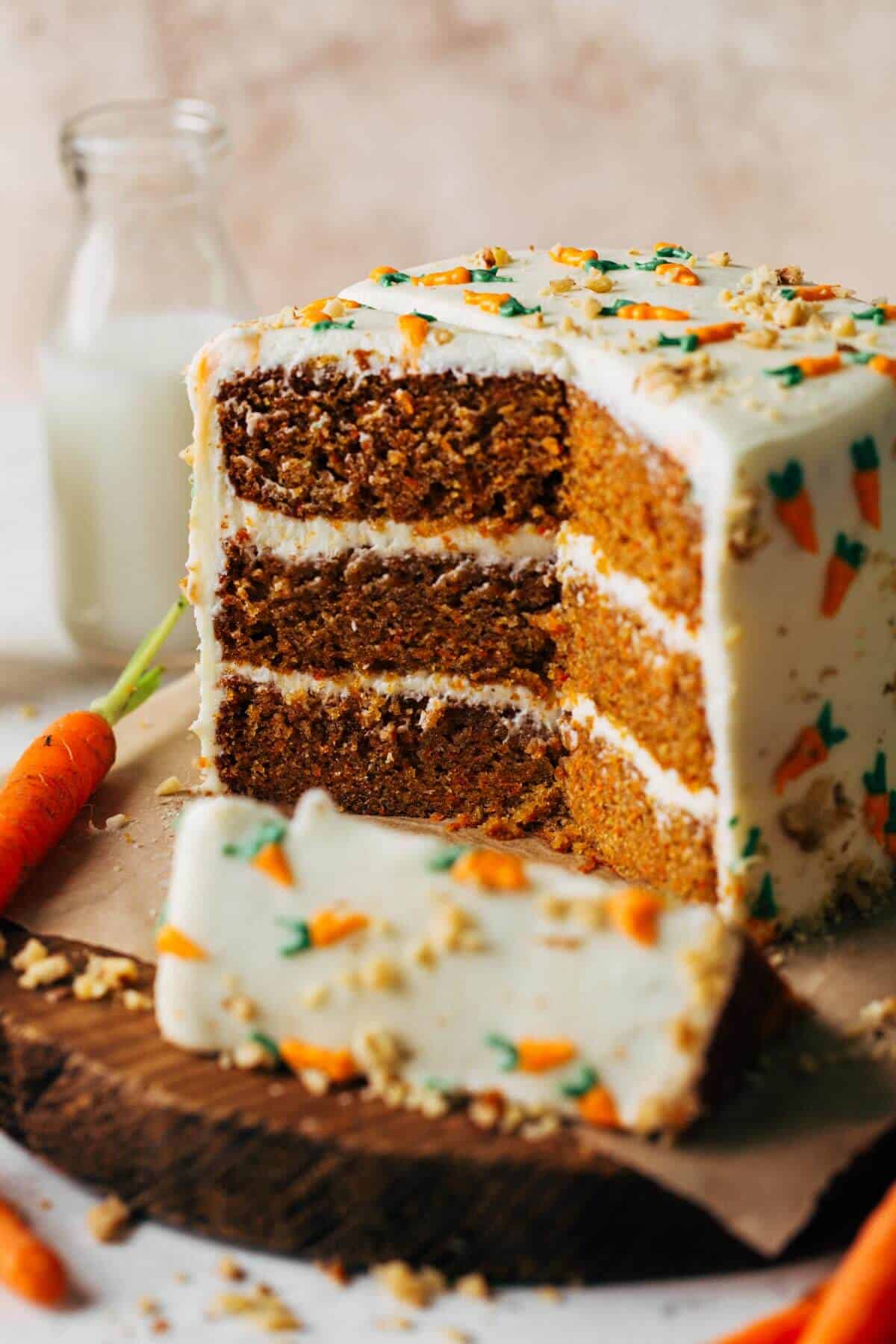 Layered Carrot Cake with Spiced Cream Cheese Frosting