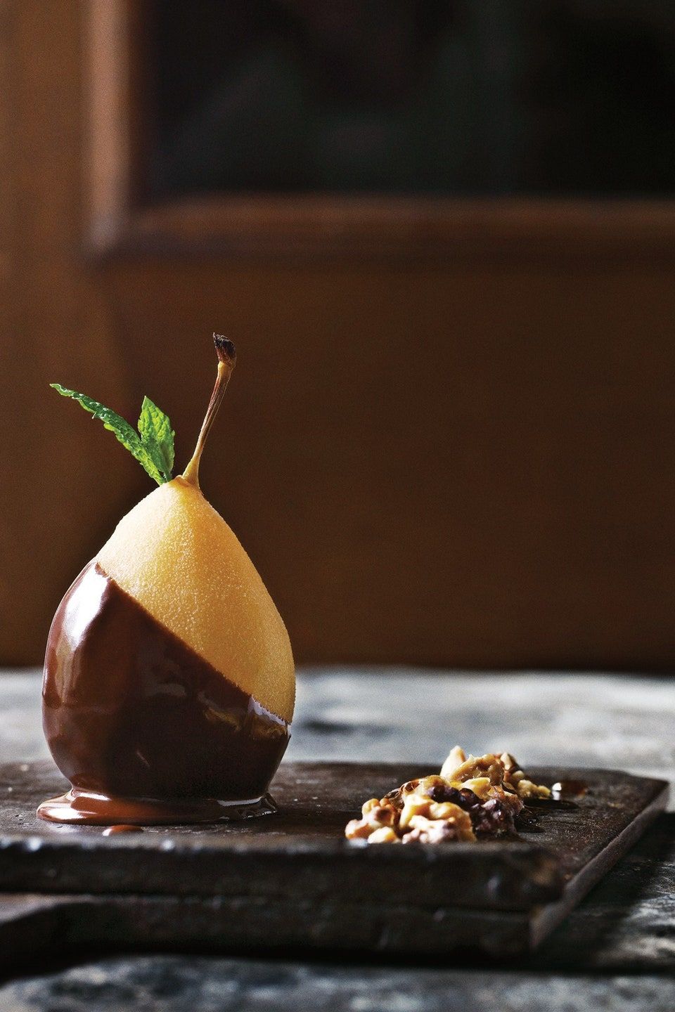 Poached Pear & Rosemary Syrup Compote