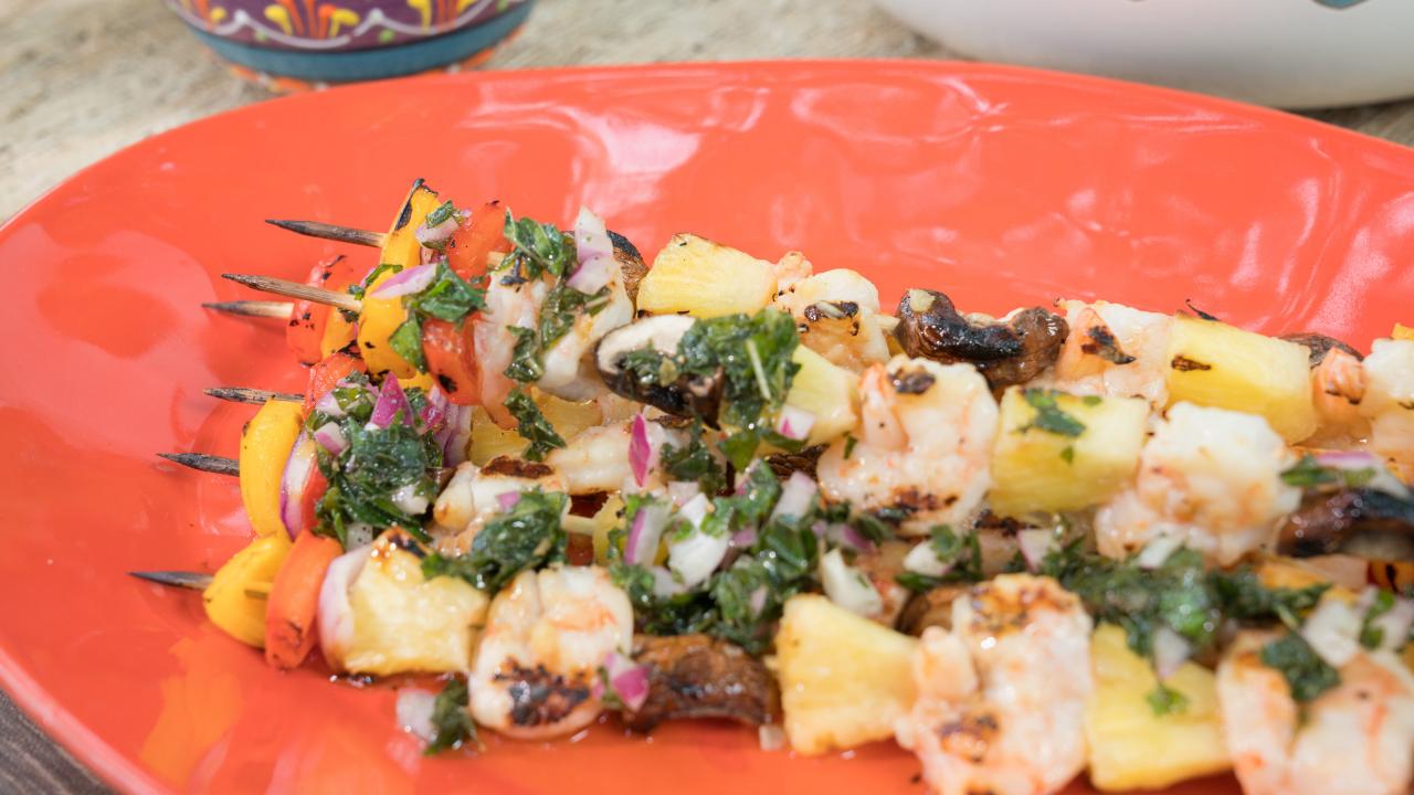 Spiced Rum and Citrus Shrimp Skewers