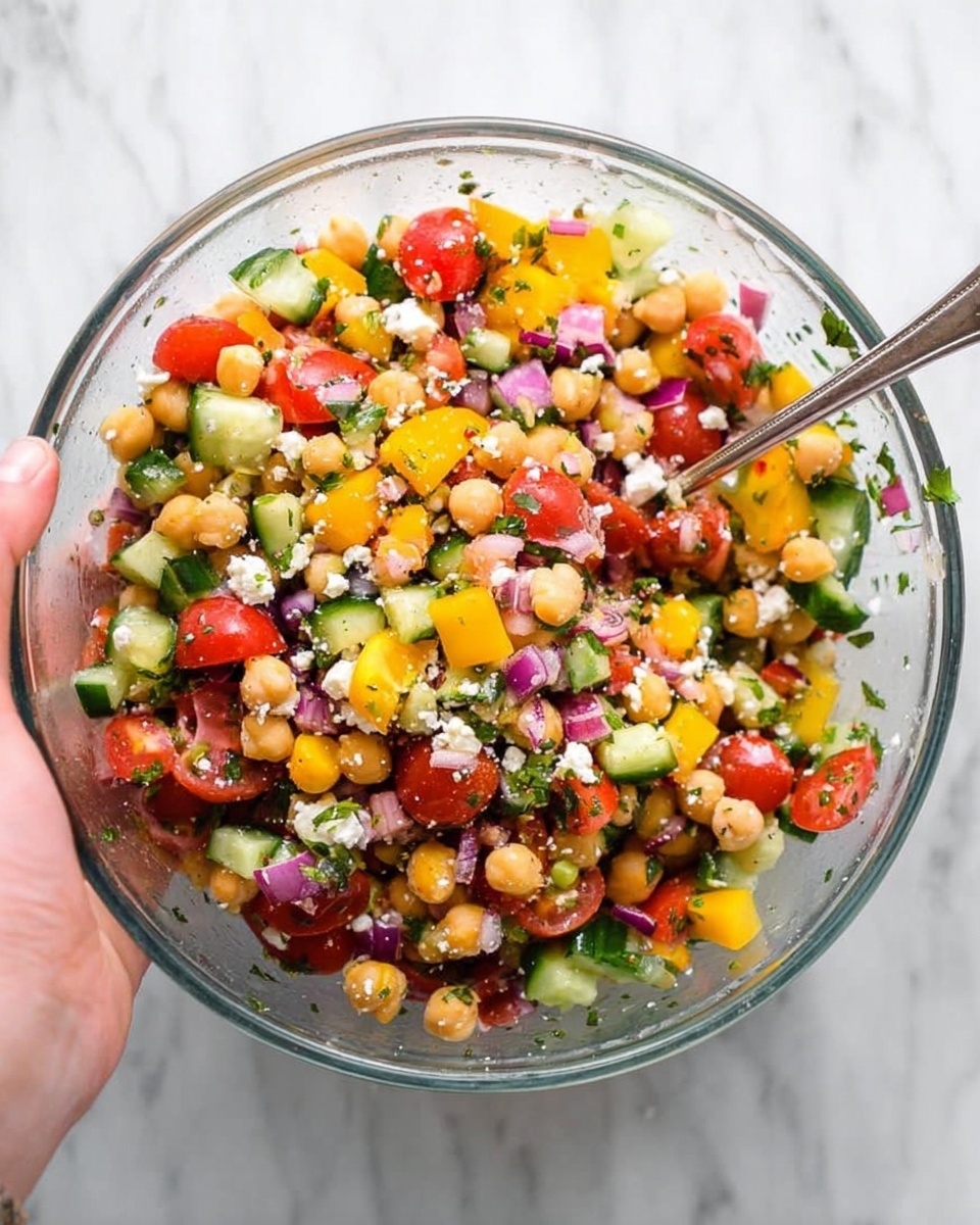 Herbed Tomato and Chickpea Mediterranean Salad