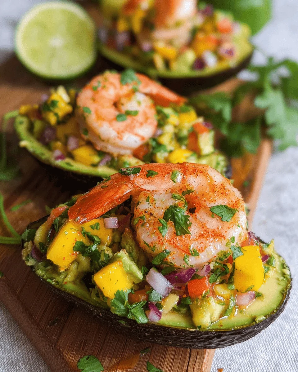 Sautéed Shrimp with Spicy Mango Avocado Salsa
