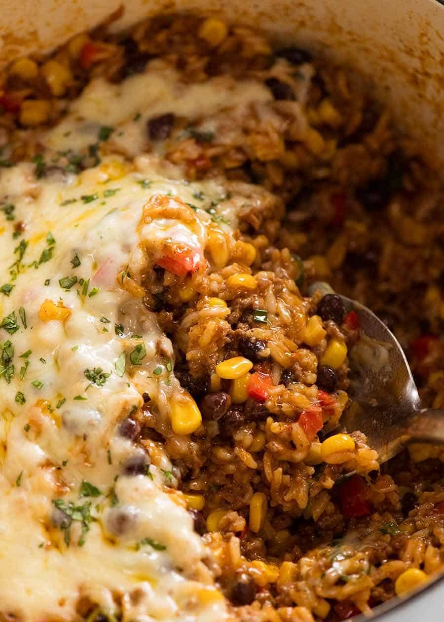 One-Pot Spicy Mexican Beef and Rice