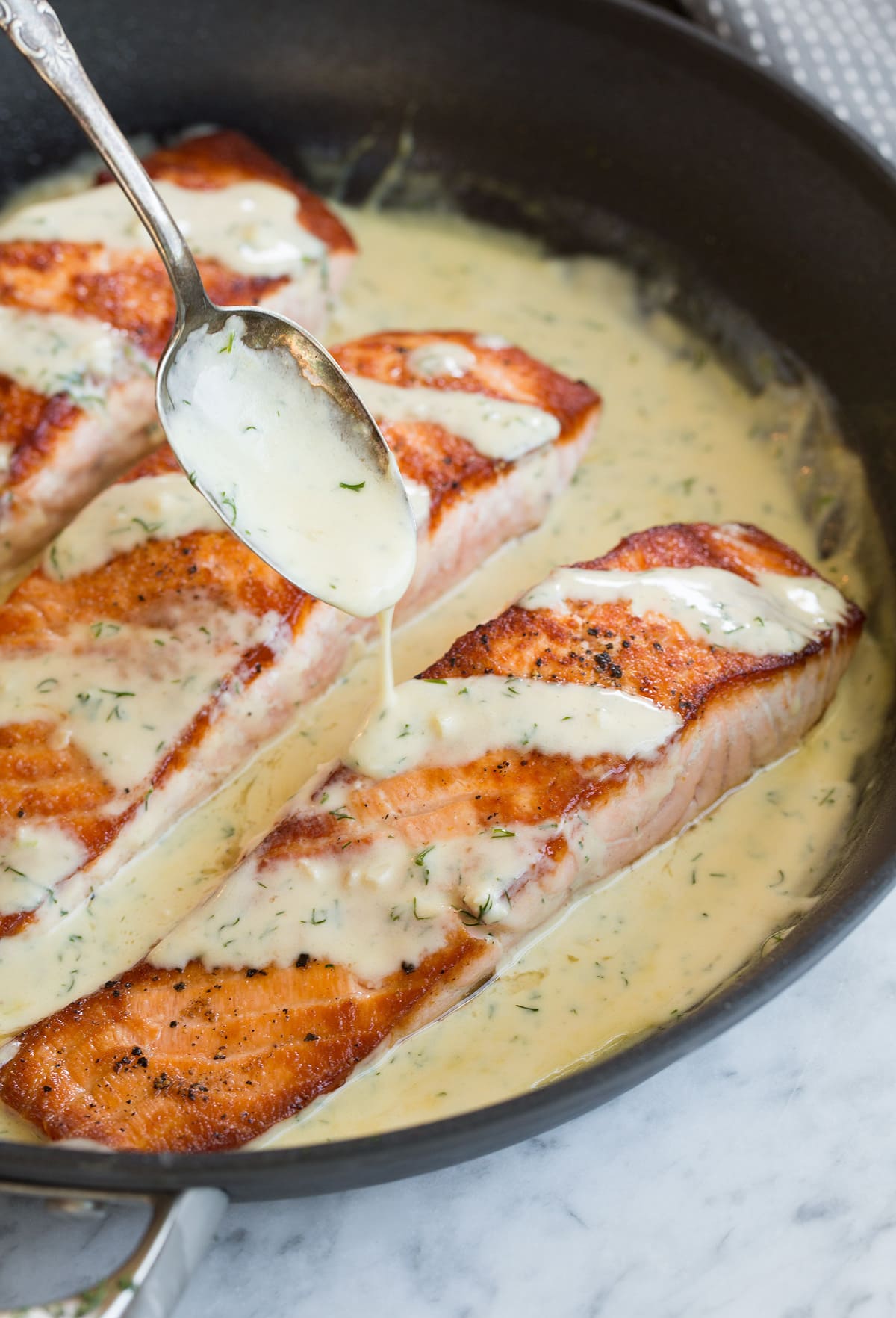 Pan-Seared Salmon with Garlic Dijon Sauce