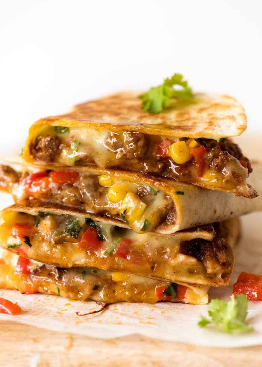 Vegetable Quesadillas with Mild Cheddar