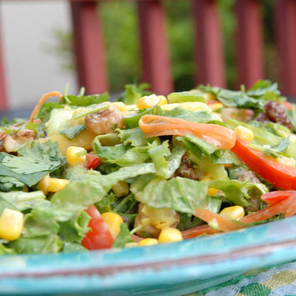 Grilled Elote Brisket Salad with Chipotle Lime Dressing