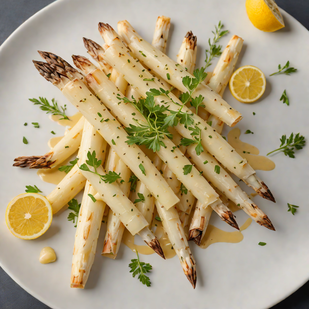 Pan-Seared White Asparagus with Lemon Butter Sauce