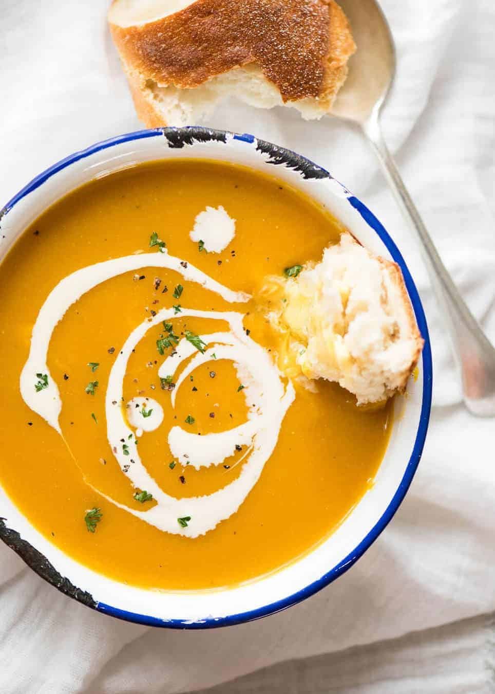 Creamy Pumpkin and Macadamia Nut Soup