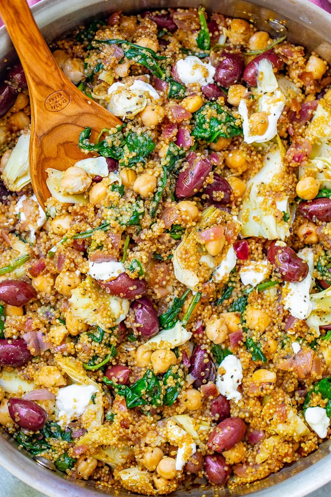 Roasted Chickpea and Mediterranean Quinoa Salad