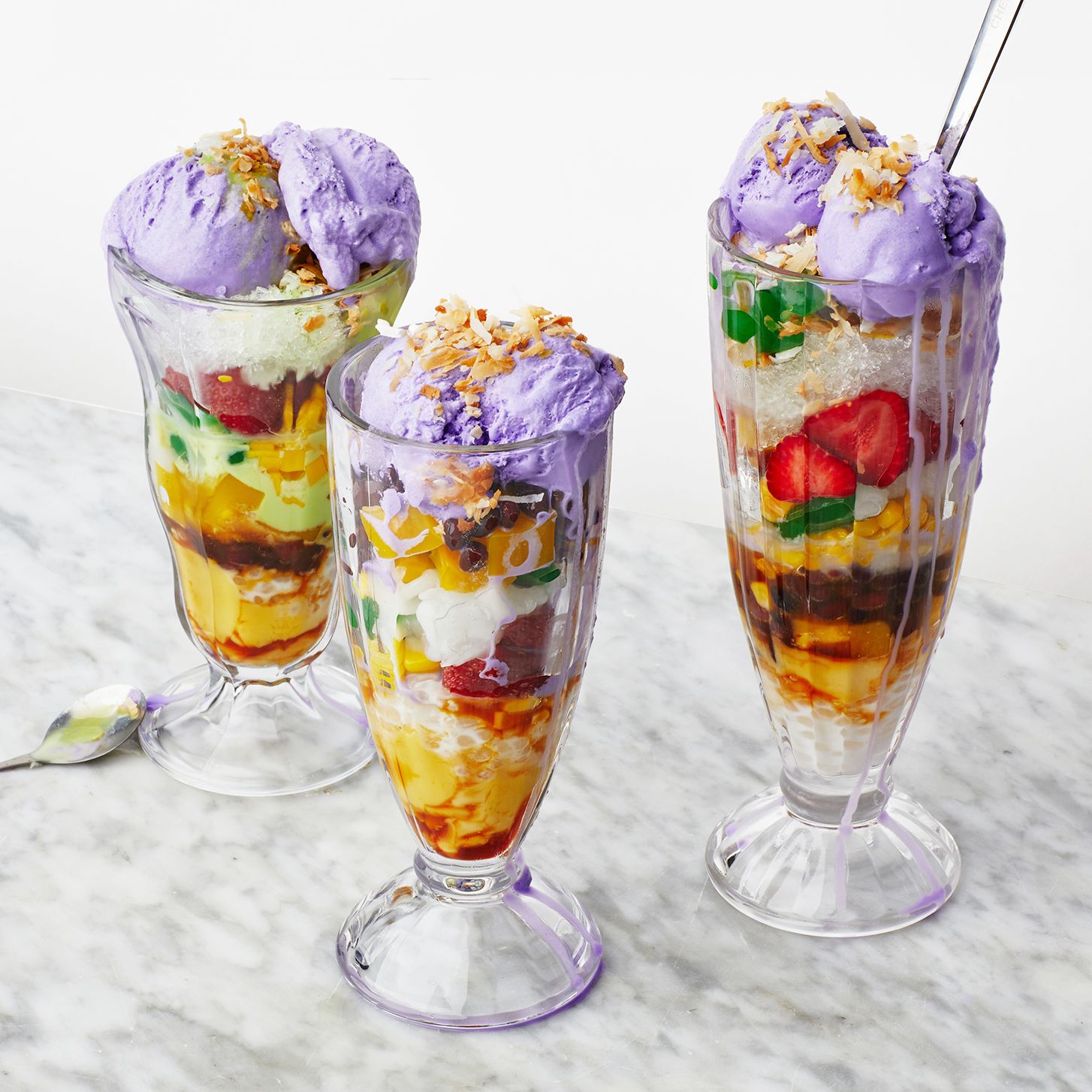 Halo-Halo with Ube and Coconut Milk