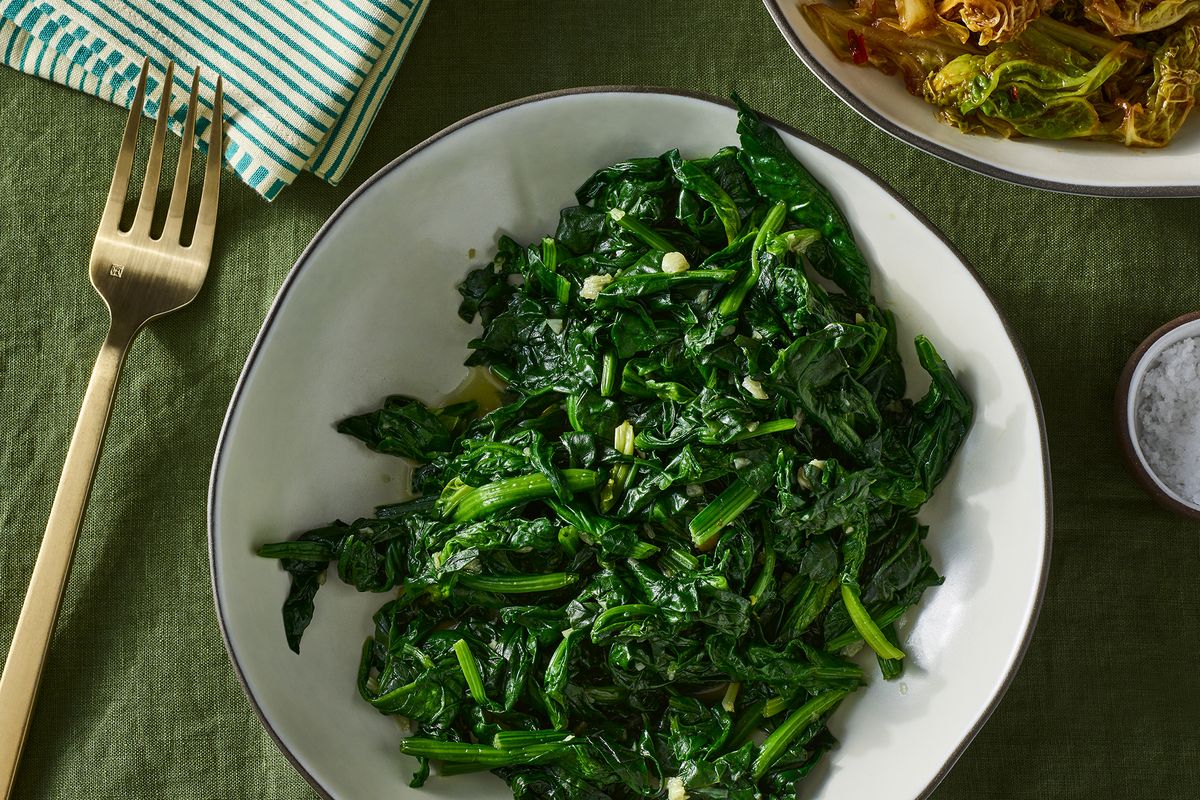 Garlic Chili Stir-Fried Greens