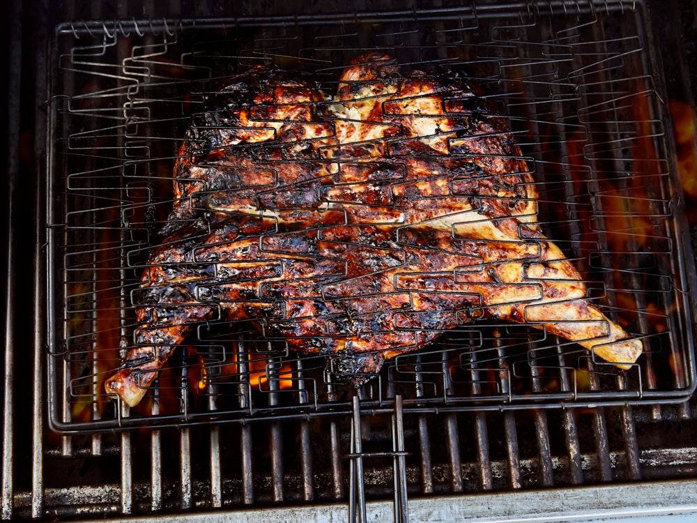 Soy-Ginger Glazed Grilled Chicken Thighs with Scallion Salad