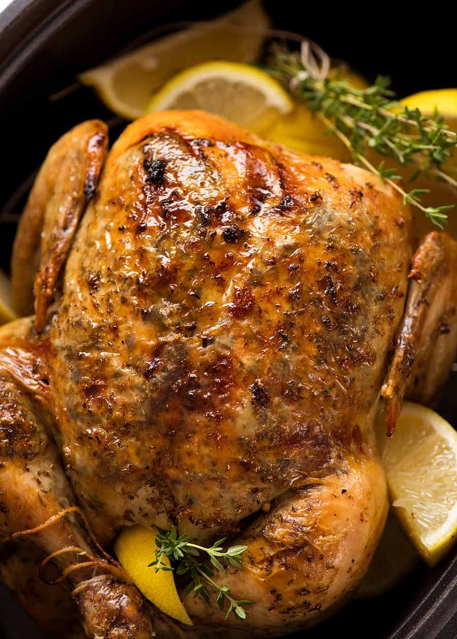 Slow-Roasted Garlic and Herb Chicken with Lemon Zest