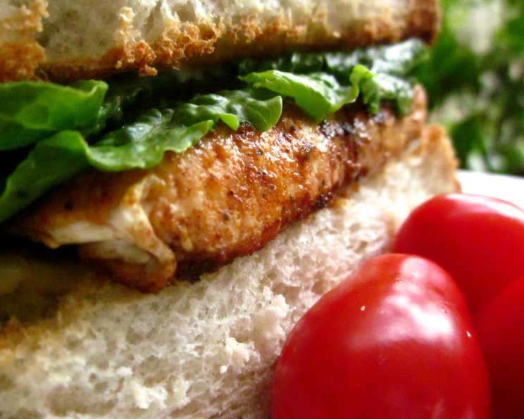 Blackened Chicken Po'Boy Sandwich with Remoulade Sauce