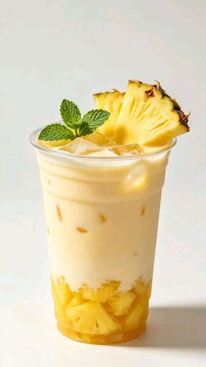 Rum-Spiced Pineapple Sour with Cinnamon Foam