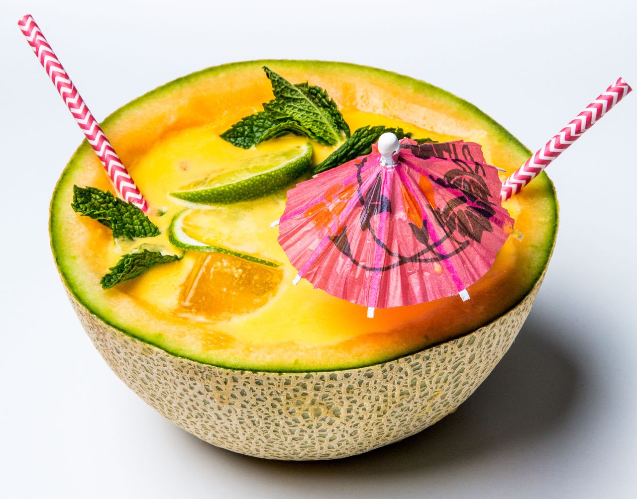 Chilled Passion Fruit and Coconut Tiki Cocktail