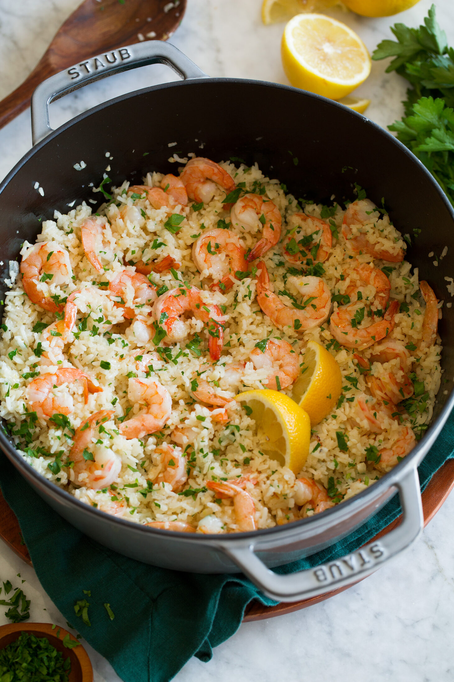 Sautéed Garlic Ginger Shrimp with Jasmine Rice