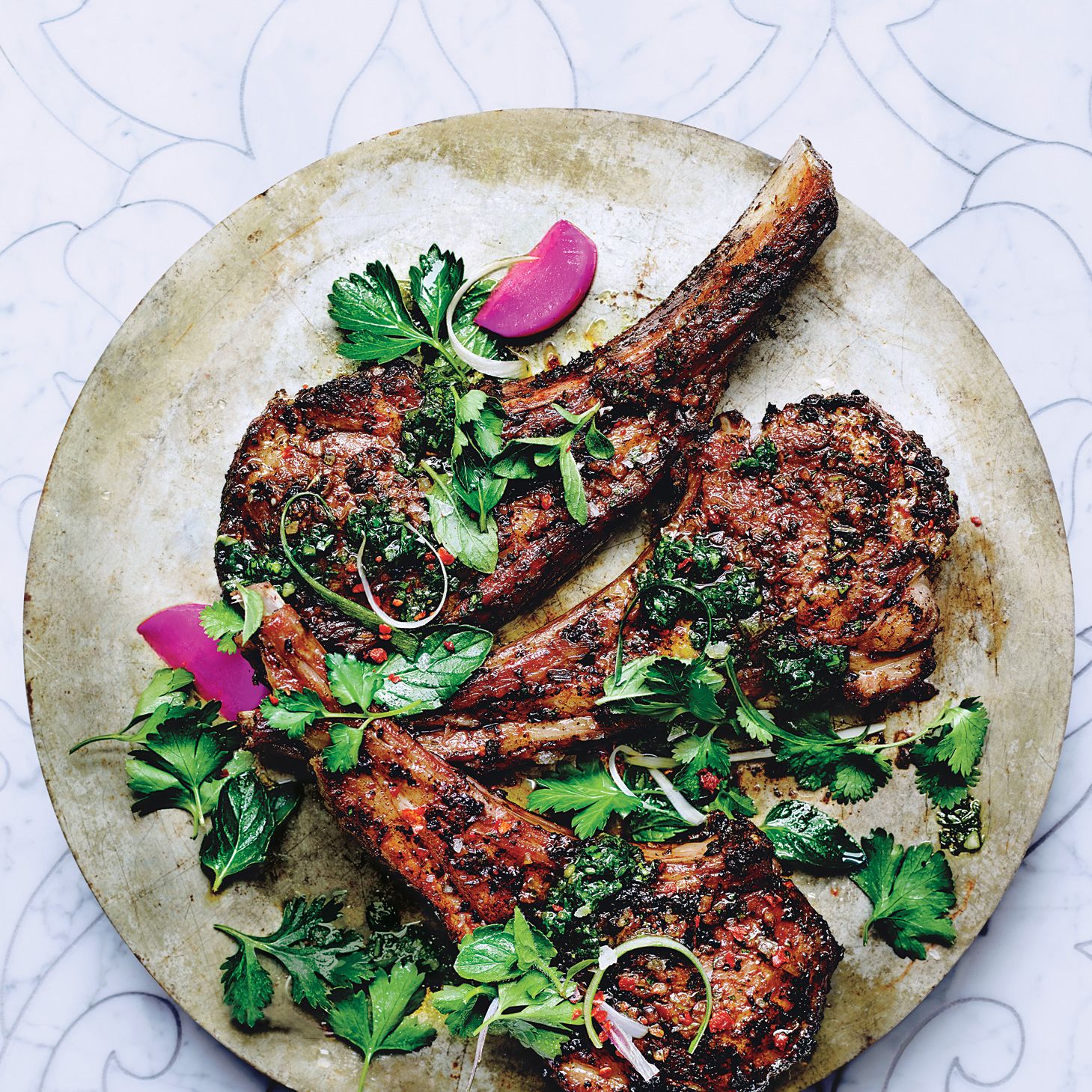 Northern Spice-Rubbed Lamb Chops with Mint Yogurt